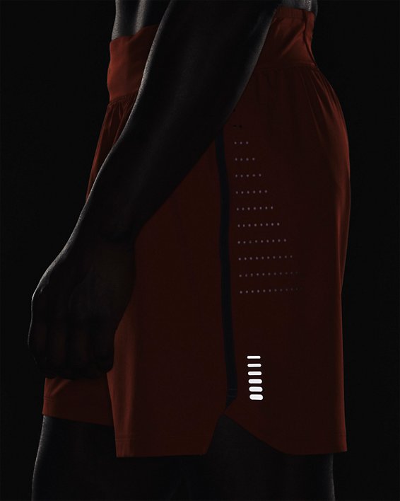 Men's UA Speedpocket 7" Shorts, Orange, pdpMainDesktop image number 4
